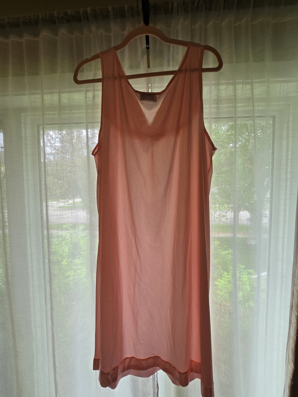 Vanity Fair Pink Slip Nightgown with Lace Accents - Picture 7 of 7